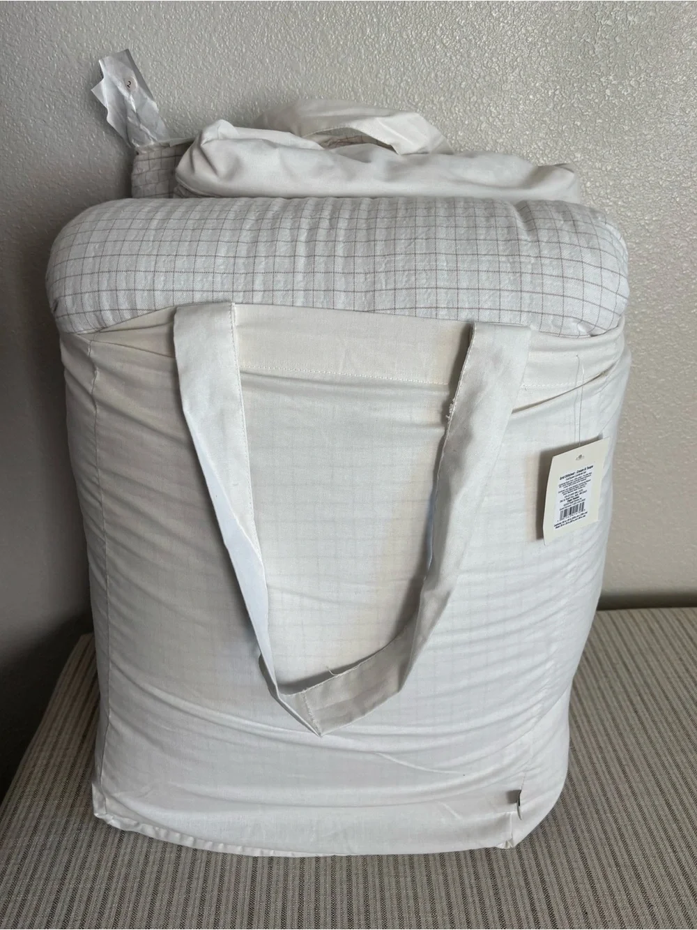 NWT 3pc King Mini Grid Stitch Comforter Bedding Set Twilight Taupe Hearth & Hand